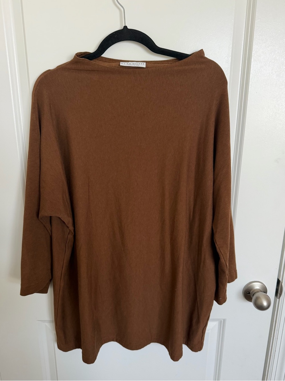 Bryn Walker Adria Tunic Brown 3/4 Sleeves Large